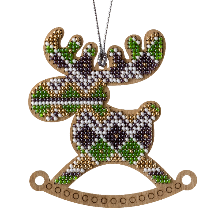 Набор для вышивания бисером по дереву ВОЛШЕБНАЯ  СТРАНА FLK-225, 9*10см