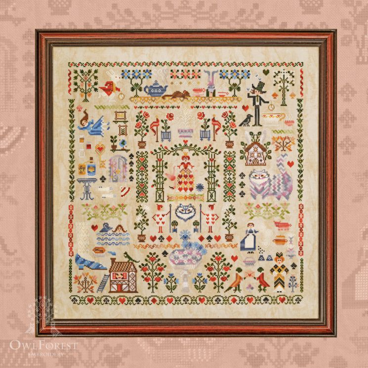 Набор для вышивания Owlforest «Алиса в Стране Чудес» цветной вариант 0126-АСЧцв-Н-3Bf