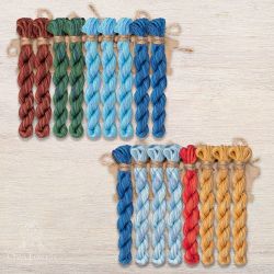 НМул-ЛКН157-3283 Набор ниток OwlForest для схемы «Летучий корабль. Ночь» (DMC) 28 каунт в 3 нити