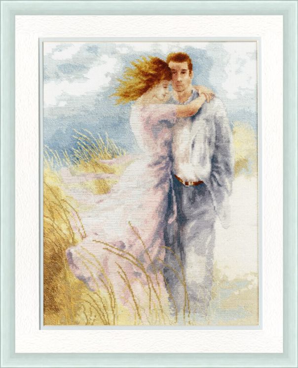 АК-008 Набор для вышивания Золотое Руно "Свидание у моря" по картине Виллема Хаенраетса