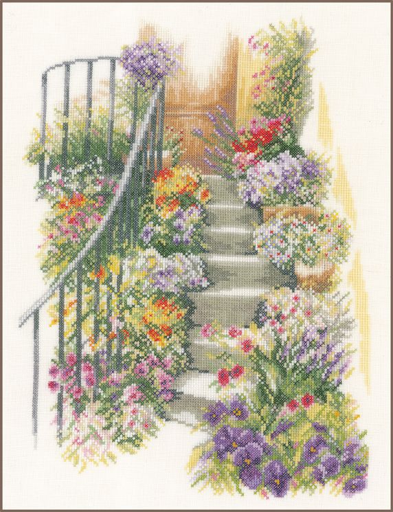 PN-0169680 Набор для вышивания LANARTE "Flower stairs"