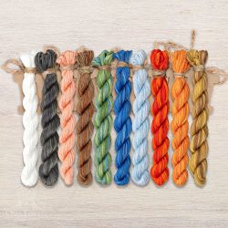 НМул-КГ76-2401 Набор ниток OwlForest для схемы «Конек-горбунок» (ПНК) 40 каунт в 1 нить