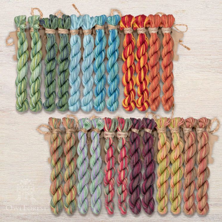 Набор ниток OwlForest для схемы «Лоскутный календарь» (ПНК) 28 каунт в 3 нити НМул-ЛК154-2283