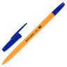 Ручка шариковая BRAUBERG "ORANGE Line", СИНЯЯ, корпус оранжевый, узел 1 мм, линия письма 0,5 мм, 143331