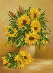 КБ-342 Схема для вышивания бисером ТМ Наследие "Солнечный букет"