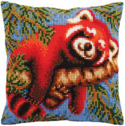 5272 "Красная панда" подушка для вышивания Collection D'Art 