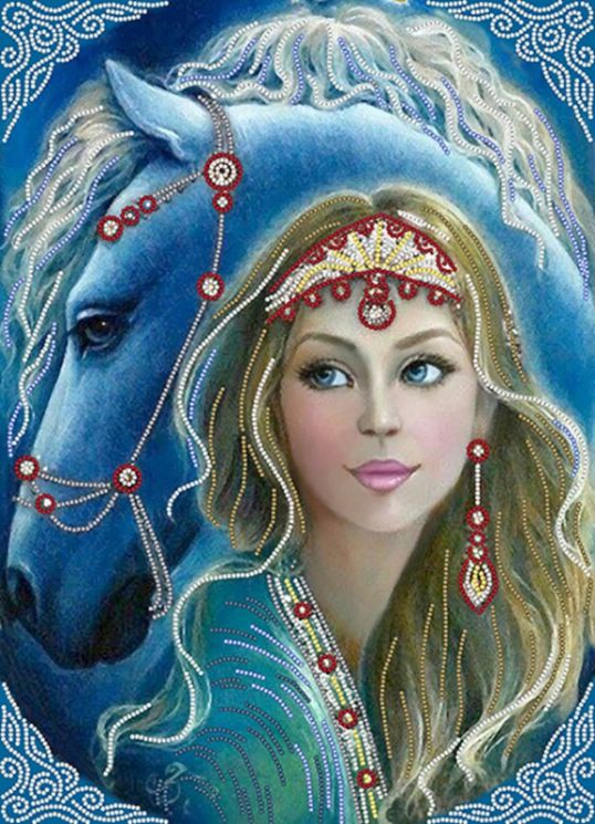 КБ-343 Схема для вышивания бисером ТМ Наследие "Красавица"