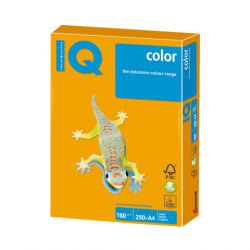 Бумага цветная IQ color, А4, 160 г/м2, 250 л., тренд, старое золото, AG10