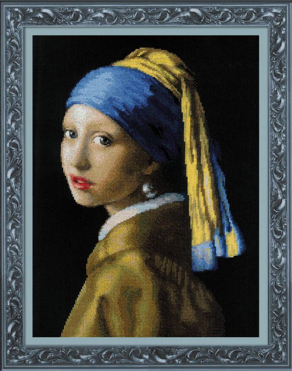 Набор для вышивания Риолис Premium «Девушка с жемчужной серёжкой» по мотивам картины Я. Вермеера 100/063 