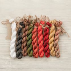 НМул-ПрПт152-3401 Набор ниток OwlForest для схемы «Праздничные птички» (DMC) 40 каунт в 1 нить