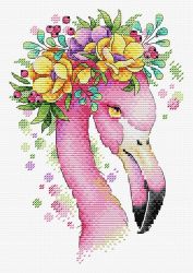 В-547 Набор для вышивания Жар-Птица "Летний фламинго"
