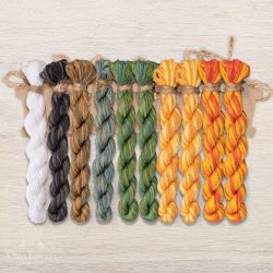 НМул-ОЛ137-3283 Набор ниток OwlForest для схемы «Облепиховое лето» (DMC) 28 каунт в 3 нити