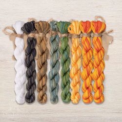 НМул-ОЛ137-3322  Набор ниток OwlForest для схемы «Облепиховое лето» (DMC) 32 и 28 каунт в 2 нити