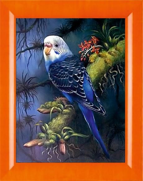 Алмазная мозаика Милато "Волнистый попугайчик в тропиках" N-283