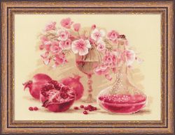 1618 Набор для вышивания Риолис "Розовый гранат"