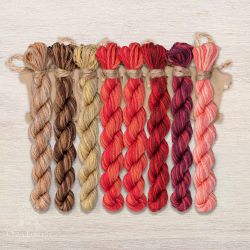 НМул-ПП001-3322 Набор ниток OwlForest для схемы «Птичка-пава» (DMC) 32 и 28 каунт в 2 нити