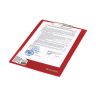 Доска-планшет BRAUBERG "Contract" с прижимом А4 (313х225 мм), пластик, 1,5 мм, КРАСНАЯ, 228681