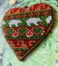 Сами с усами. Набор для вышивания Сердце "Мишкин Новый год", 8х8 см, арт. С002-07
