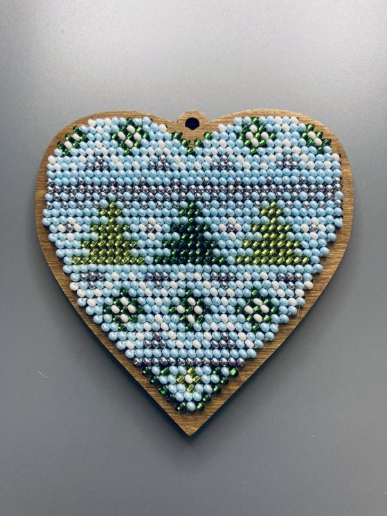 Сами с усами. Набор для вышивания Сердце "Оттепель", 8х8 см, арт. С002-08