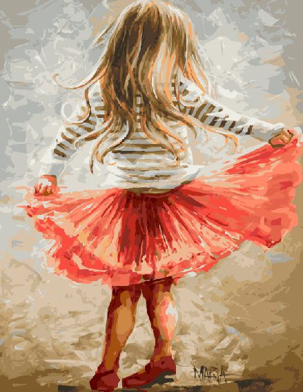 Картина по номерам Paintboy "Маленькая модница" GX9256