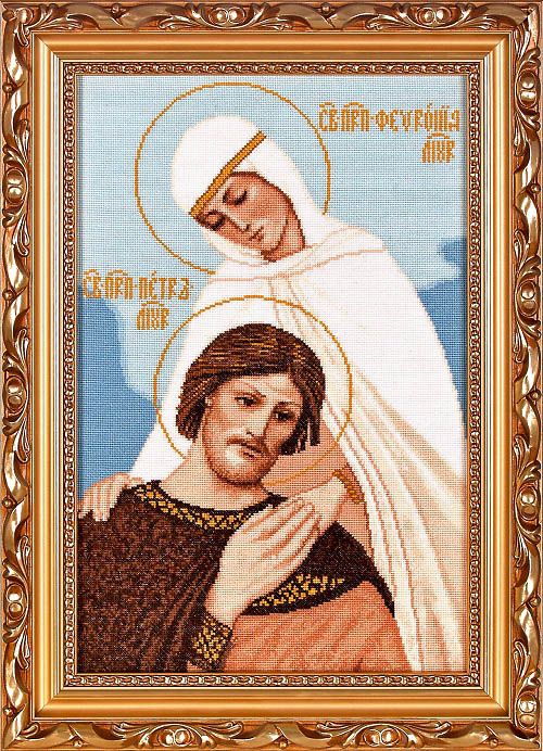 Набор для вышивания крестом Alisena "Петр и Феврония" 1081