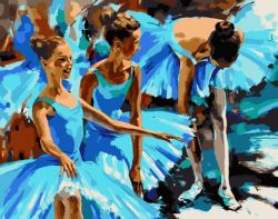 RSB0980 Картина по номерам Paintboy "Юные балерины"