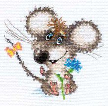 0-77 Набор для вышивания Алиса "Влюбленный мышонок"
