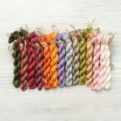 НМул-ОЦ-3322 Набор ниток OwlForest для схемы «Осенние цветы» (DMC) 32, 36 каунт в 2 нити