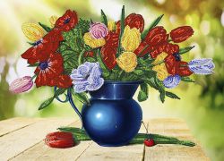 КБ-265 Схема для вышивания бисером ТМ Наследие "Весенний натюрморт"