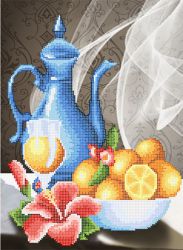 КБ-385 Схема для вышивания бисером ТМ Наследие "Натюрморт с апельсинами"