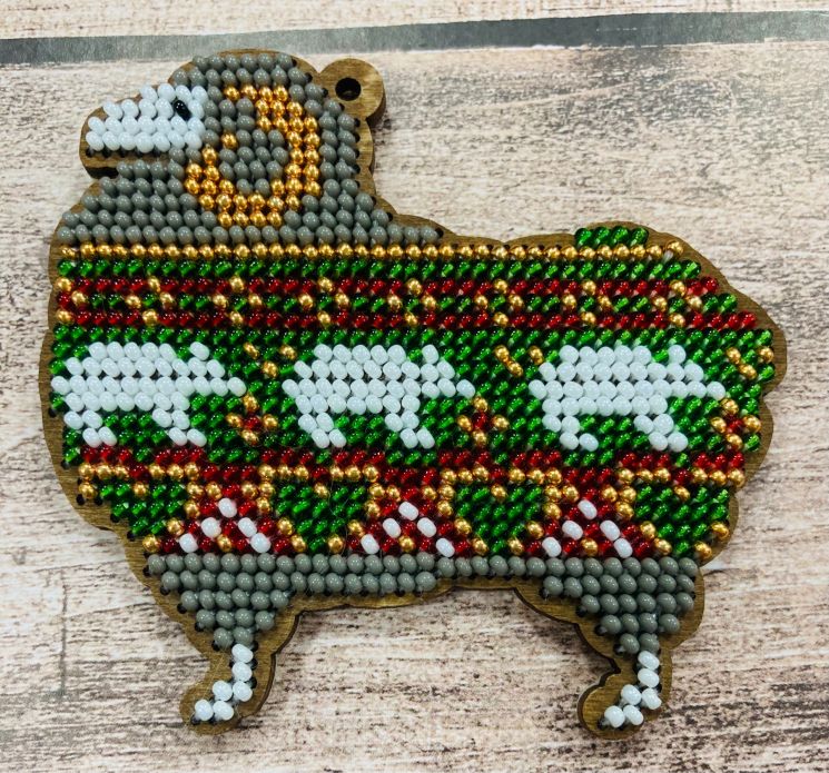 Набор для вышивания "Барашек "Мишкин Новый год", 8,5х8, арт.С006-09 