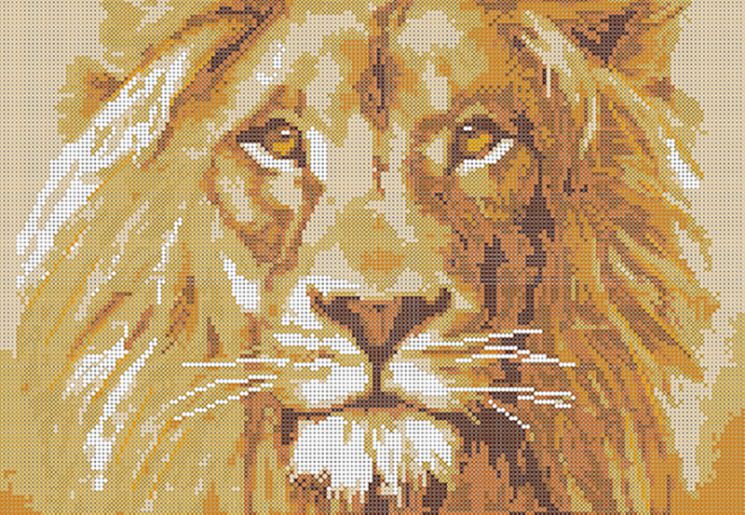 КБ-158 Схема для вышивания бисером ТМ Наследие "Царь зверей"