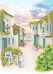 КБ-392 Схема для вышивания бисером ТМ Наследие "Улица у моря"