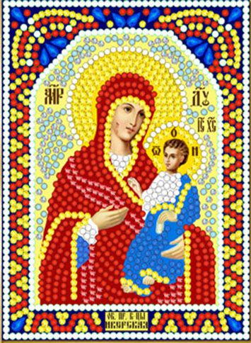 ИМА5-087 Алмазная мозаика ТМ НАСЛЕДИЕ "Богородица Иверская"