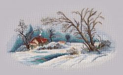 1300 Набор для вышивания Овен "Зимний пейзаж"