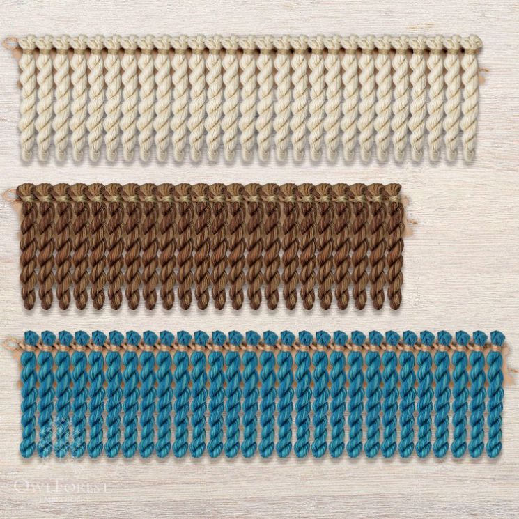 Набор ниток OwlForest для схем «Индейские мотивы» (ПНК) 3 цвета "Панно" 28 каунт в 3 нити НМул-ИМП163-2283-3 