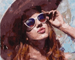 GX31081 Картина по номерам PAINTBOY "Девушка в солнечных очках"