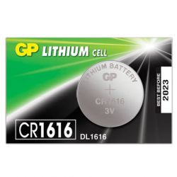 Батарейка GP Lithium, CR1616, литиевая, 1 шт., в блистере (отрывной блок), CR1616-7C5, CR1616RA-7C5