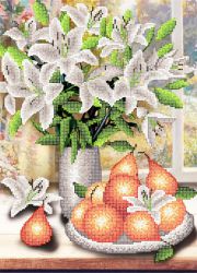 КБ-397 Схема для вышивания бисером ТМ Наследие "Лилии и груши"