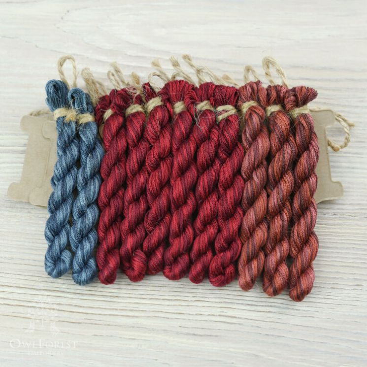 НМул-СКр86-3322 Набор ниток OwlForest для схемы «Северный край» (DMC) 32 каунт в 2 нити