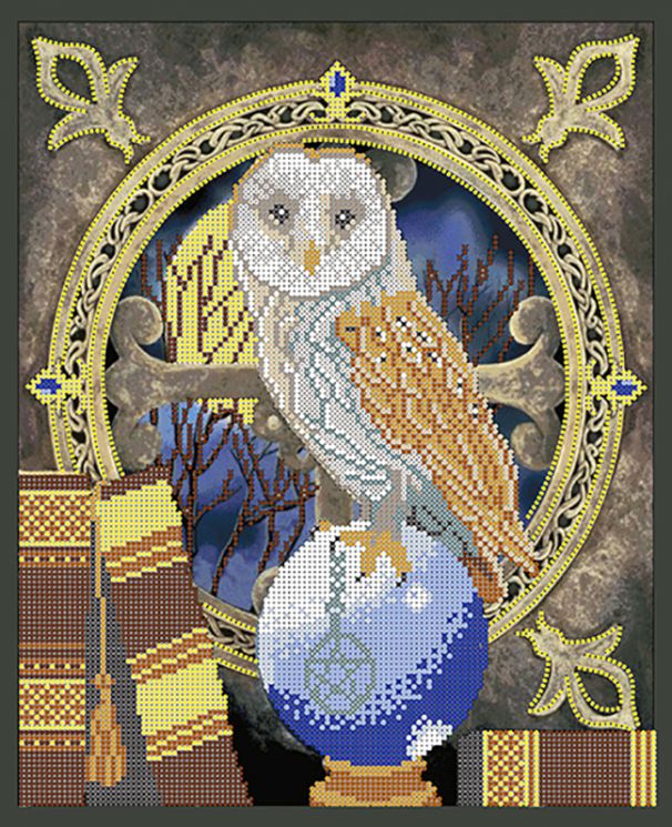 КБ-173 Схема для вышивания бисером ТМ Наследие "Мудрая сова"