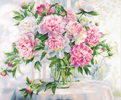 2-51 Набор для вышивания Алиса "Пионы у окна" по картине М.Сатарова