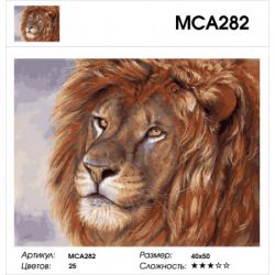 МСА282 Картина по номерам Paintboy "Величественный лев"