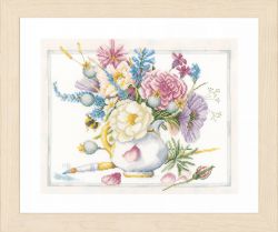 PN-0165375 Набор для вышивания LANARTE "Flowers in white pot"