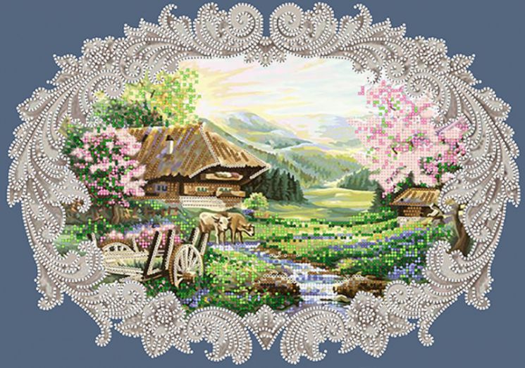 КБ-307 Схема для вышивания бисером ТМ Наследие "Хутор"