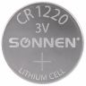 Батарейка литиевая CR1220 1 шт. "таблетка, дисковая, кнопочная", SONNEN Lithium, в блистере, 455597