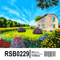 RSB0229 Картина по номерам "Дом на лужайке" (Paintboy)