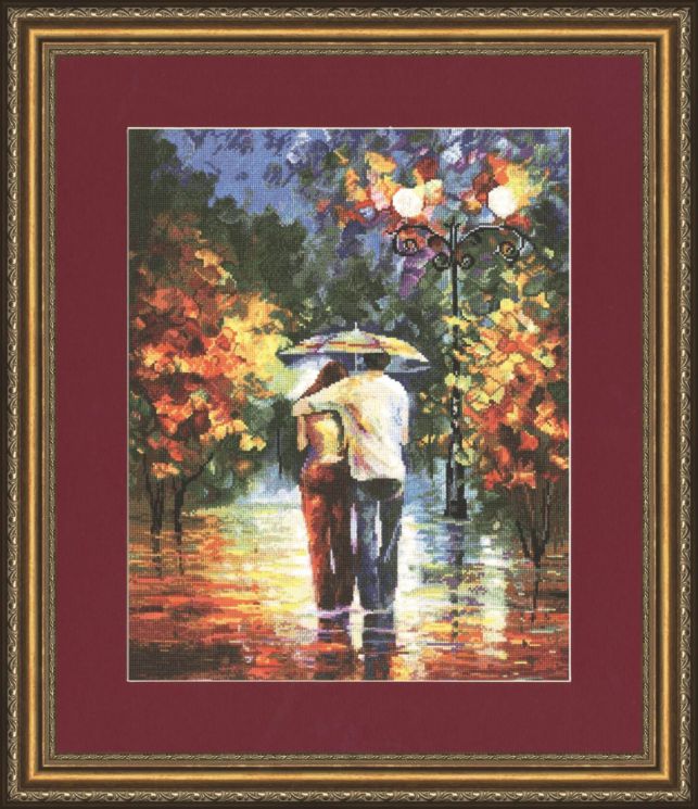 ЧМ-022 Набор для вышивания Золотое Руно "Романтическая прогулка" по картине Л.Афремова