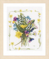 PN-0167125 Набор для вышивания LANARTE "Bouquet of field flowers"