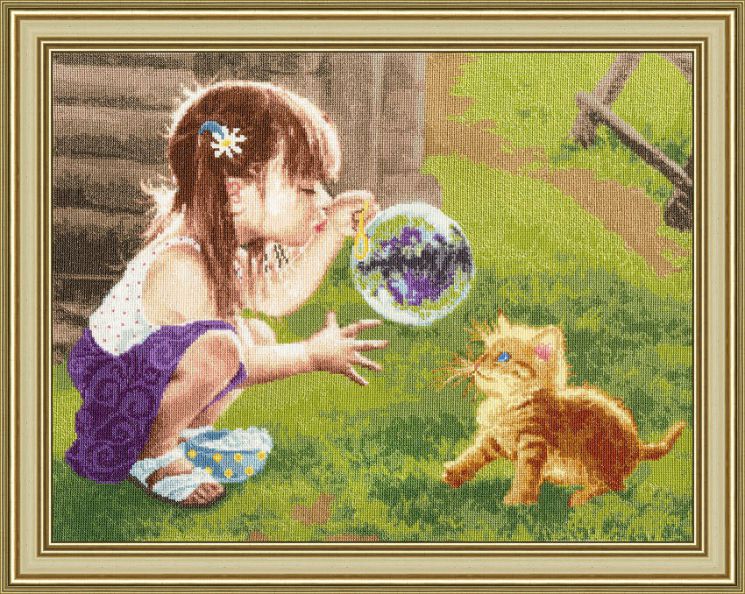 ЧМ-069 Набор для вышивания Золотое Руно "Забавная игра"